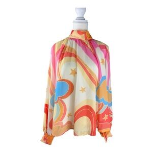 Aura Stars and Clouds Flowy Top Size S